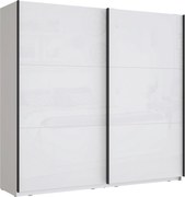 XXXLutz ŠAT. SKRIŇA S POSUV. DVERAMI, biela, biela s vysokým leskom, 220,1/209,7/61,2 cm home24 - Skrine - 000687018623