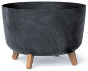 Plastový kvetináč na nožičkách DGRL400E 39 cm - antracit