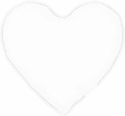 Boho vankúš srdca s bublinkami biela 44 cm