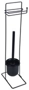 BISK Erga Basic, stojan s WC kefou a držiakom toaletného papiera na postavenie, čierna matná, ERG-07926
