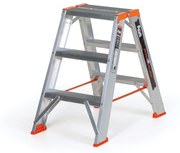 Obojstranné hliníkové schodíky ALVE PREMIUM, 2x3 stupne, výška 0,64 m