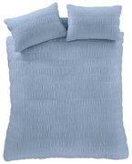 Modré krepové obliečky na jednolôžko 135x200 cm Seersucker – Catherine Lansfield
