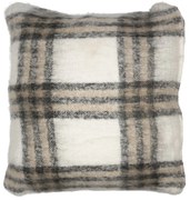 Károvaný vankúš vo vlnenom vzhľade wool look - 45*45*15cm