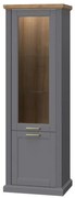 Vitrína Tara-V2SV graphite/pacific walnut