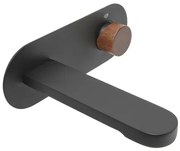 Umývadlová batéria SAT Fusion vrátane podomietkového telesa páka tmavé drevo SATBSFU101DTC