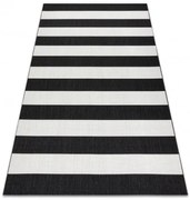 Koberec Floorlux sizal flat 48644/690 - Pásy čierno biely