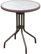 Sklenený stôl imitácia betónu hnedá