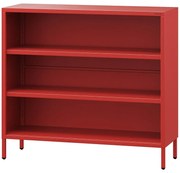 Regál kovový nízky Luca Modern Red