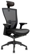 Kancelárska ergonomická stolička MERENS — látka, čierna / viac farieb Čierna