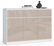 Komoda K140 3D 3SZ CLP cappuccino, lesk