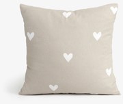 Goldea flanelová obliečka na vankúš - srdiečka na latte 40 x 40 cm