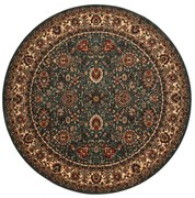 Koberec KASHQAI 4362 410 ornament, zelený / béžový kruh