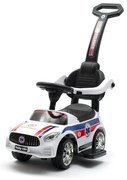 Detské odrážadlo so zvukom a vodiacou tyčou Baby Mix AMBULANCE biele