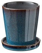 Kameninový obal na kvetináč ø 10 cm Gastro Dark Blue/Black – Bitz