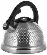 Oceľový čajník s píšťalkou 2,7 L strieborný