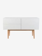 Zuiver High On Wood 2DR 1DO biela lesklá komoda