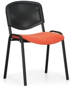 Konferenčná stolička Viva Mesh - čierne nohy, oranžová / čierna