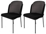 Súprava jedálenských stoličiek Dore Grey and Black, 2 ks
