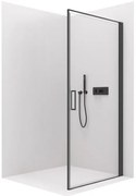 Cerano Porte, 1-krídlové sprchové dvere 80x195 cm, 8mm číre sklo, čierny profil, CER-CER-413486