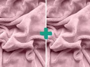 2x Plachta mikroplyš SOFT 90x200 cm ružová