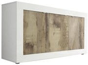 Komoda NERILA biela/hnedá