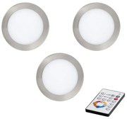 Eglo 78661 - SADA 3 ks stmievateľných LED podhľadových svietidiel TINUS LED/6W/230V + diaľkové ovládanie