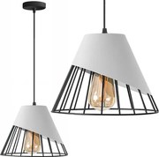 Toolight - závesná stropná zrkadlová lampa E27 60W APP228-1CP, čierna-biela, OSW-00888