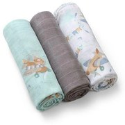 Bambusové detské plienky 3 ks, Lietadlá - mätové/šedé