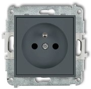 Zásuvka jednoduchá  Z/U grafit mat 28MGP-1ZP