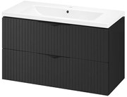 Cersanit Tirso, závesná umývadlová skrinka 994x447x572 mm + keramické umývadlo, čierna matná, S801-588