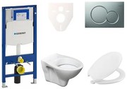 Cenovo zvýhodnený závesný WC set Geberit do ľahkých stien / predstenová montáž + WC S-Line S-line Pro 111.300.00.5NR3