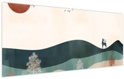 Obraz - Ilustrovaná krajina (120x50 cm)