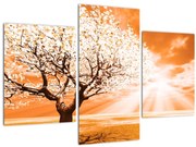 Oranžový obraz stromu (90x60 cm)