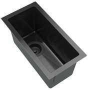 Gamma Gamma, 1-komorový oceľový drez 220x440x210 mm, čierna, GMA-S2244-BK