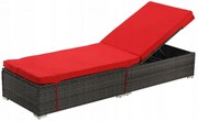 Záhradné lehátko Garden Line ABI3555 - červené