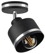 Bodové svietidlo WAMA 1xE27/40W/230V čierna/matný chróm