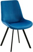 Jedálenská stolička Lewes - zamat - Tmavo modrá