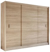 Šatní skriňa SAPHIRA 250x215 cm s posuvnými dverami, dub sonoma
