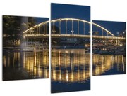 Obraz mosta s fontánou (90x60 cm)