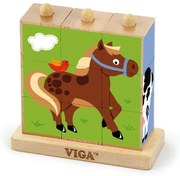 Puzzle kocky Viga 50833 farma