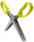 Nožnice na bylinky s čistidlom – 5-čepeľové