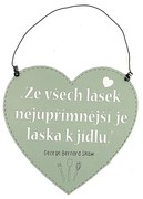 Nekupto Dřevěná cedule srdce do kuchyně Ze všech lásek