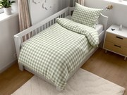 Bavlnené obliečky do postieľky GRENTIS zelené Rozmer obliečok: 45 x 65 cm | 90 x 135 cm