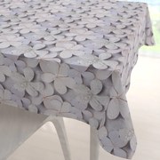 Biante Dekoračný štvorcový obrus PML-032 Designové kvety na sivom 40x40 cm