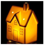 Retlux - LED Porcelánová dekorácia LED/3xLR44/teplá biela domček biela