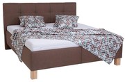 Čalúnená posteľ s matracom a úložným priestorom MARIA 180x200 cm hnedá