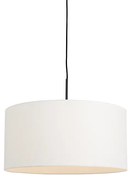 Moderné závesné svietidlo čierne s bielym tienidlom 50 cm - Combi 1