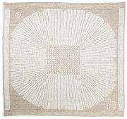 Ľanový obrus Anemone 35x35, bielo-ľanový