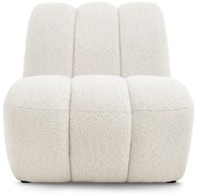 Biele kreslo z textílie buklé Janissaire – Bobochic Paris