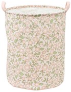 A Little Lovely Company - úložný kôš na hračky - kvetiny na ružovej